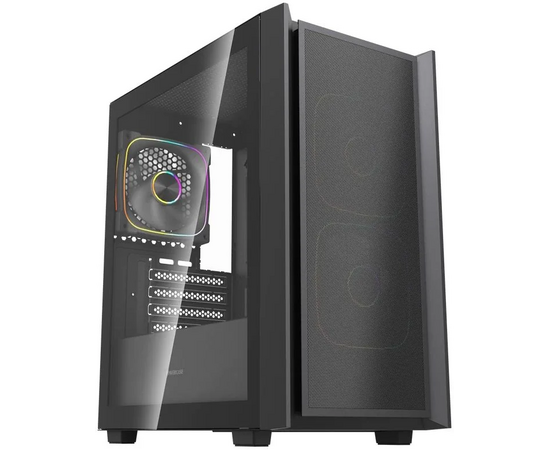 Корпус Powercase Mistral SM03 ARGB (CMMSM03 B-A3), Tempered Glass, 3x120mm ARGB PWM fans, чёрный, m ATX