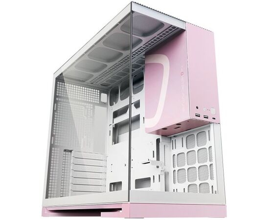 Корпус Geometric Future Model 5 (1 AM5 WKPK00100), без БП, Midi-Tower, TG, no fans, 2x USB-A 3.0, 1x USB 3.2 Type-C, E-ATX, ATX, m ITX Pink