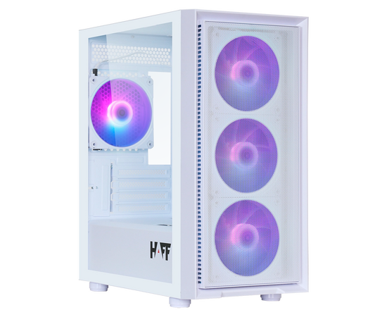 Корпус HAFF Flash White (m ATX, без БП, 1х USB3.0, 2х USB2.0, с окном)