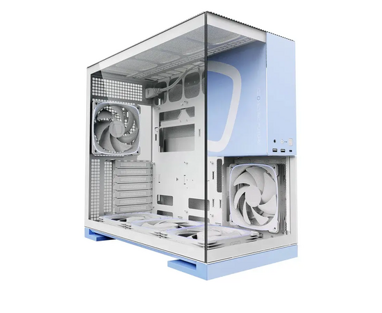 Корпус Geometric Future Model 5 White Blue with fans (1 AM5 WKPB01100) / mid tower, E-ATX / 5x140mm ARGB fans