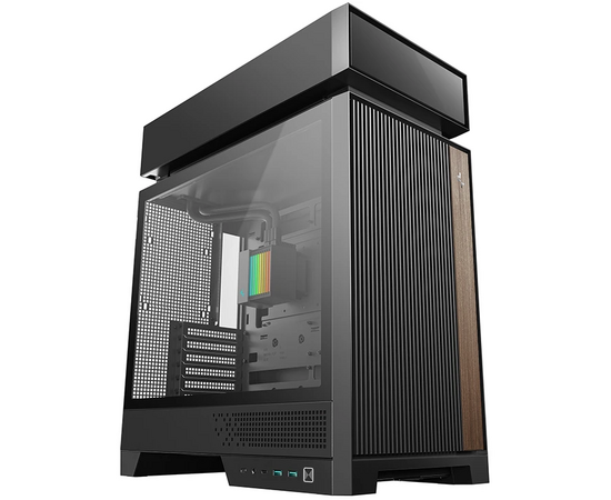 Корпус Deepcool CL6600 без БП, боковое окно (закаленное стекло), 360 СЖО и 2x120мм ARGB вентилятор снизу, черный, ATX