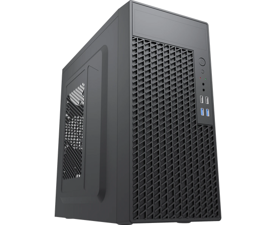 Корпус Foxline Forza FZ-055-SX450-U32 m ATX, 450 W, 2x USB2.0+2x USB3.0, Black, w/o Fan, 8 cm PSU, power cord