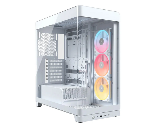 Корпус Corsair Frame 4500 X LX-R RGB i CUE Link (CC-9011317-WW), без БП, Midi-Tower, TG, 3x120mm reverse fans, 2x USB-A 3.2, 1x USB Type-C