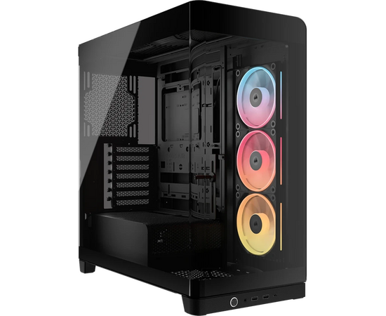 Корпус Corsair Frame 4500 X LX-R RGB i CUE Link (CC-9011316-WW), без БП, Midi-Tower, TG, 3x120mm reverse fans, 2x USB-A 3.2, 1x USB Type-C