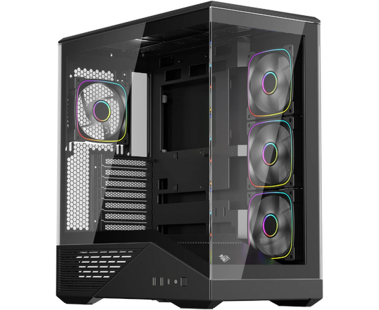 Корпус 1 STPLAYER GM7 ARGB Black (GM7-BK-3 FN7 R-1 FN7) / ATX / 4x120mm ARGB fans