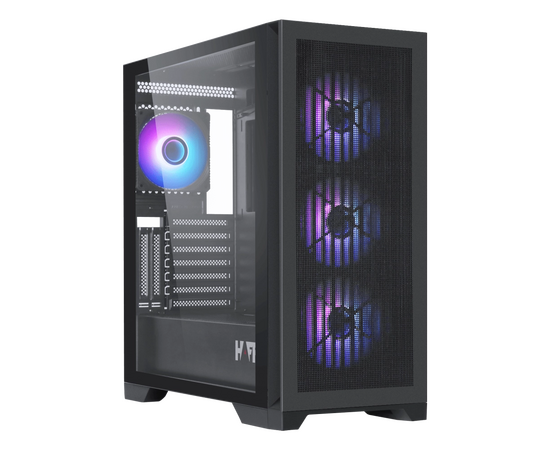Корпус HAFF Glory Black (ATX, без БП, 2х USB3.0, 1х USB2.0, 1х Type-C, с окном)