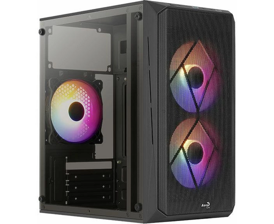 Корпус Aerocool CS-107 V2 без БП (CS-107-A-BK-V2), m ATX, боковое окно (акрил), черный