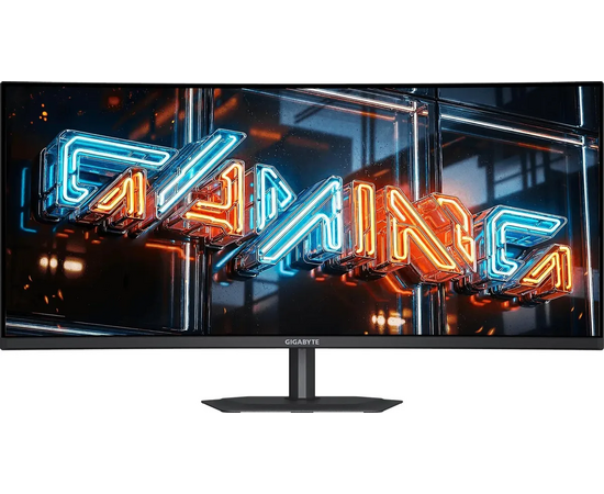 Монитор Gigabyte MO34 WQC36 (20 VM0-MO34 WQ3 BT-1 EKR) черный OLED LED 21:9 HDMI M/M матовая HAS Piv 1500000:1 300cd 178гр/178гр 3440x1440 360 Hz DP UW USB