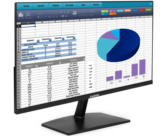 Монитор Exe Gate EZ2400 A (EX300420 RUS) IPS 1920x1080 100 Hz 5ms 16:9 250cd 1500:1 178/178 D-Sub HDMI Display Port audio-out VESA